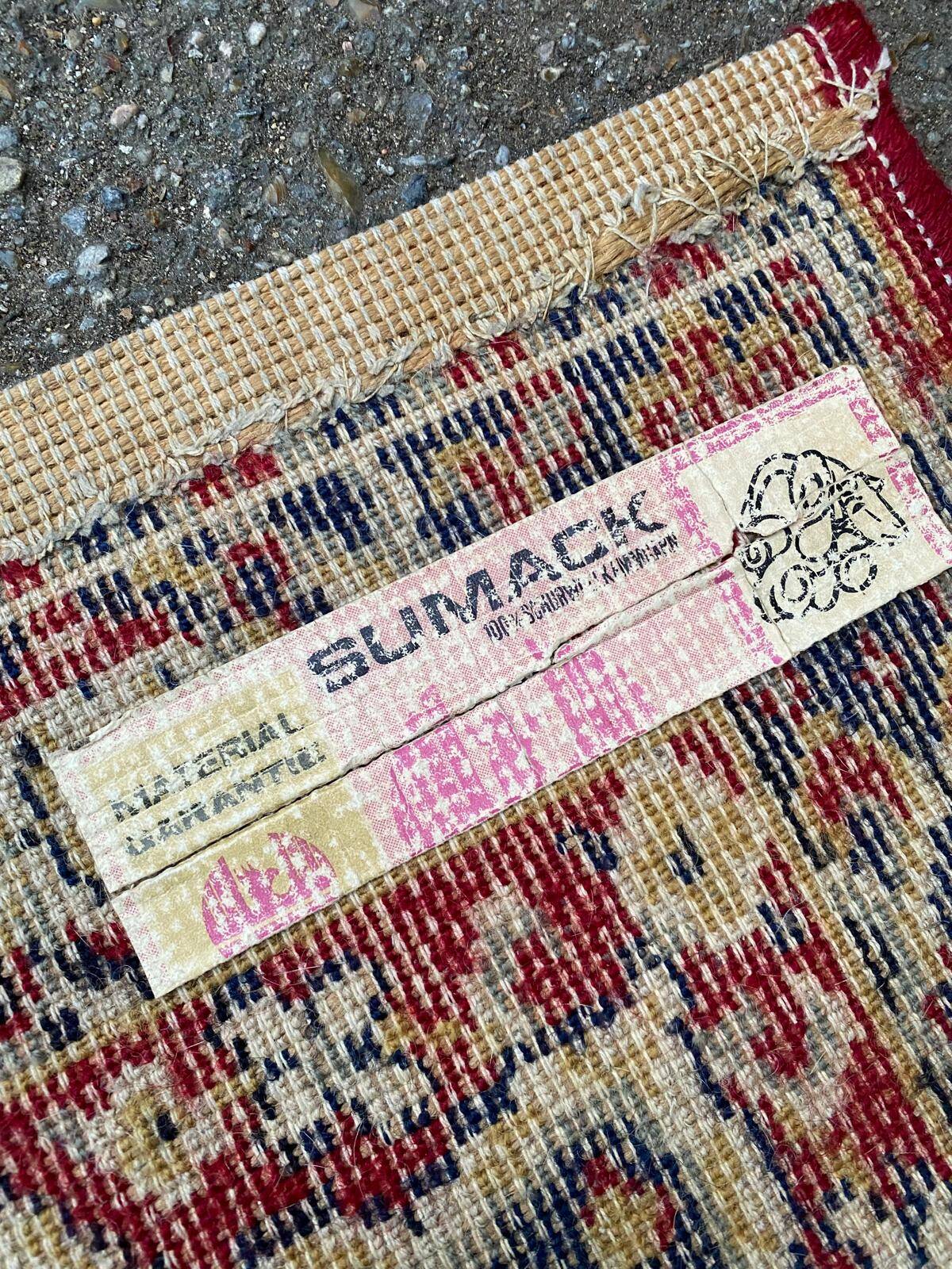 Sumack burgundy Persian rug 62x125cm