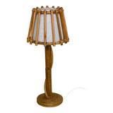 Lampe de table en roseau crayon moder du milieu du siècle