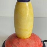 ALABASTER STONE LAMP Blue, Yellow and Red 80s