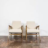 Paire de fauteuils modernes restaurés du milieu du siècle des années 1960