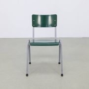 3x Dining Chair Industrial Vintage School Chair, 1970s