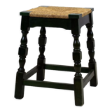 Tabouret en bois vert foncé