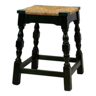 Dark green wooden stool