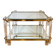 Vintage side table in plexiglass, brass, glass and mirror – years