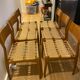 6 chaises vintage bois et corde
