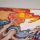 Peinture abstraite d'une figure au soleil n°1