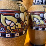 Pair of art-deco amphora vases from Czechoslovakia