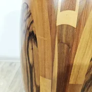 Monumental wooden floor vase / intarsia / wood mosaic / Africa / 1950s–1960