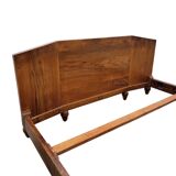 Art Deco bed in walnut and burl walnut 140x190cm