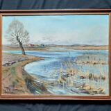Tableau impressionniste scandinave, signé de 1922
