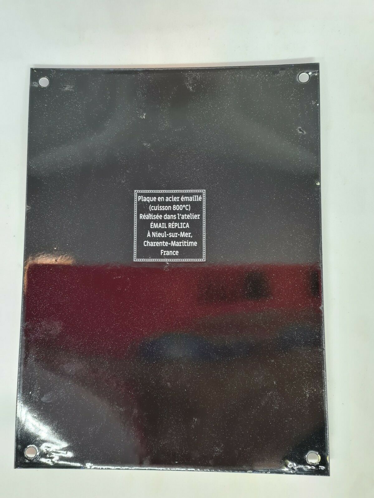 Enamelled plate alsace beer lutterbach