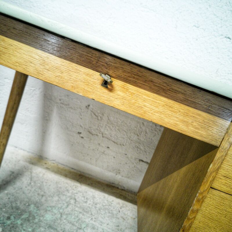 Scandinavian desk in vintage oak