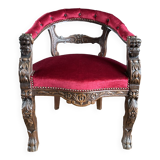 old carved office desk chair