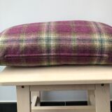 Rectangular cushion tartan fabric