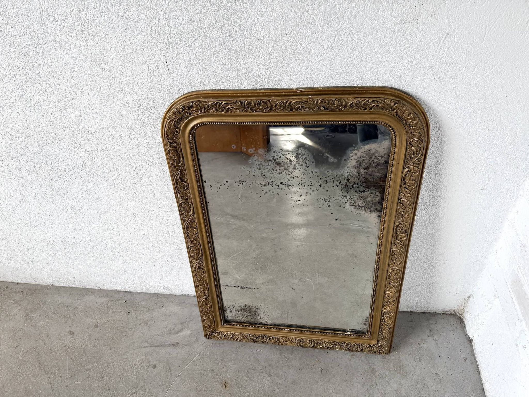 Miroir ancien au mercure, XIXe siècle