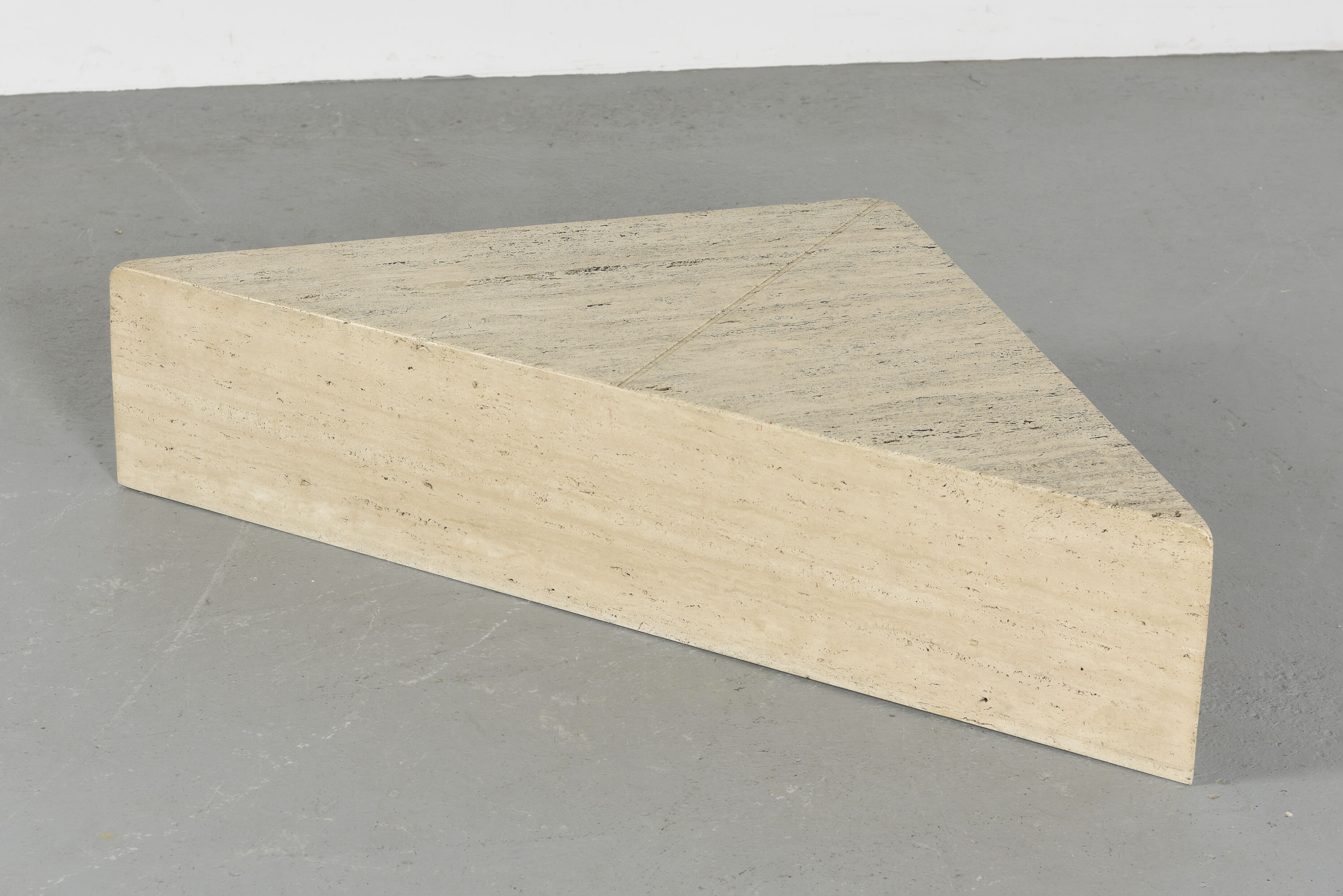 Large travertine coffee table