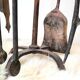 Brutalist fireplace kit in vintage wrought iron from the 60s / 70s