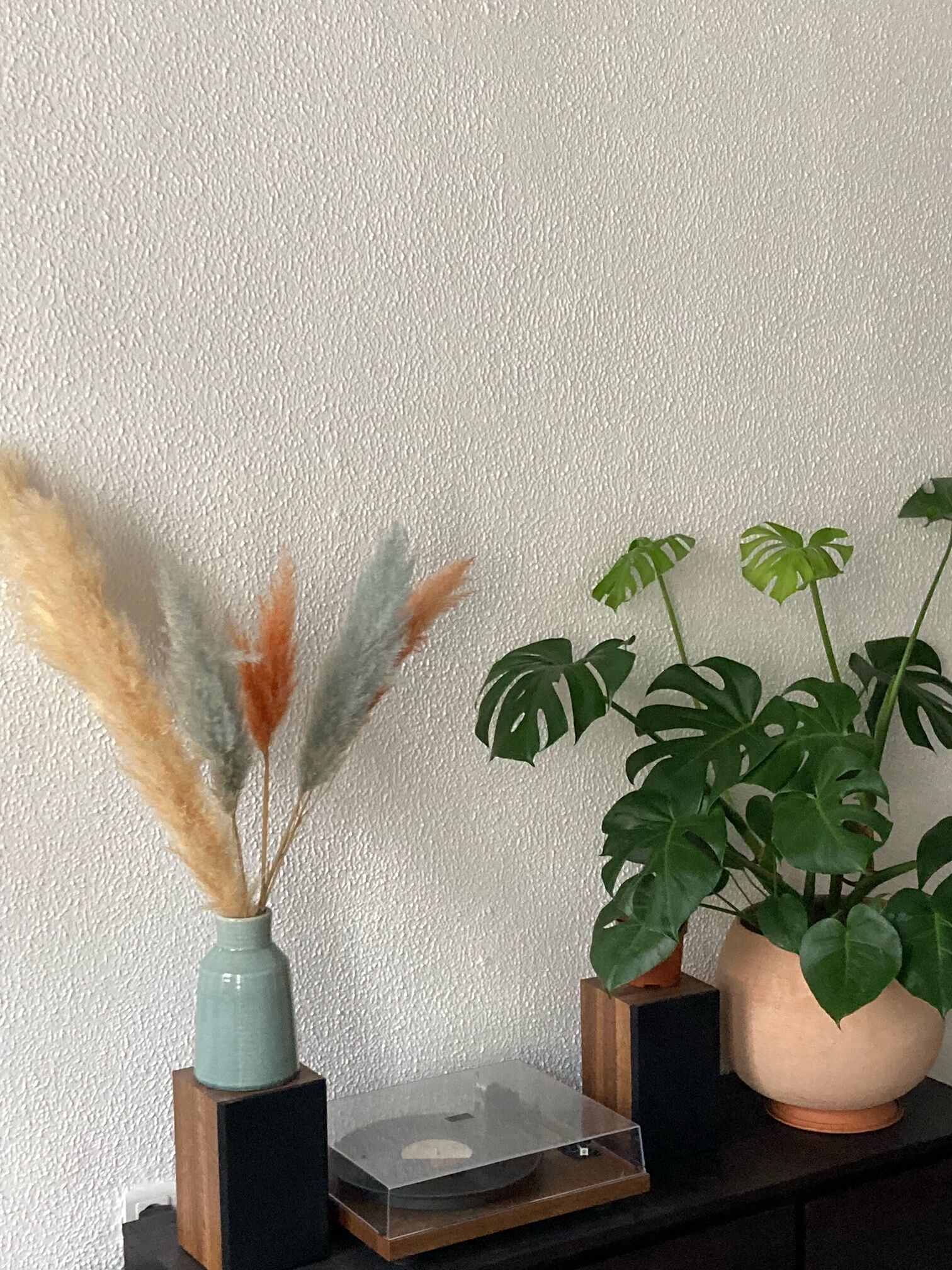 Retro ceramic blue vase