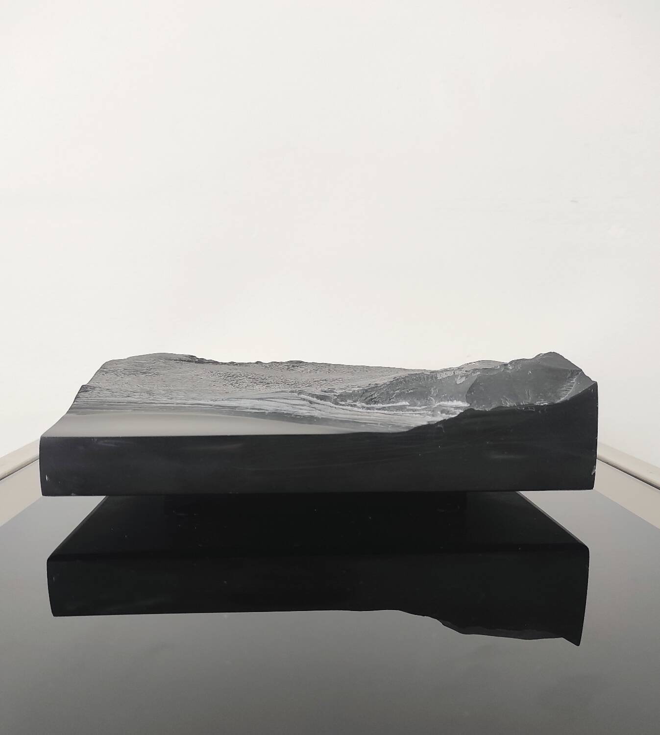 Black marble sculpture