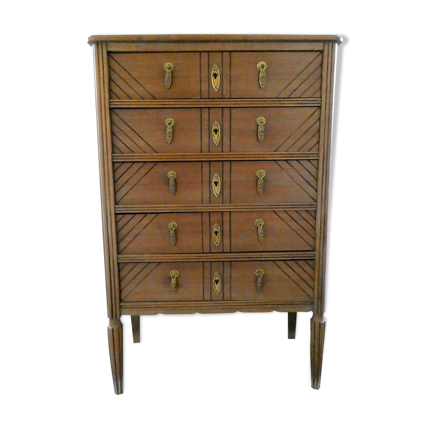 5-drawer art deco chiffonnier, from the 1930s