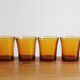 Set of 6 Duralex amber glasses