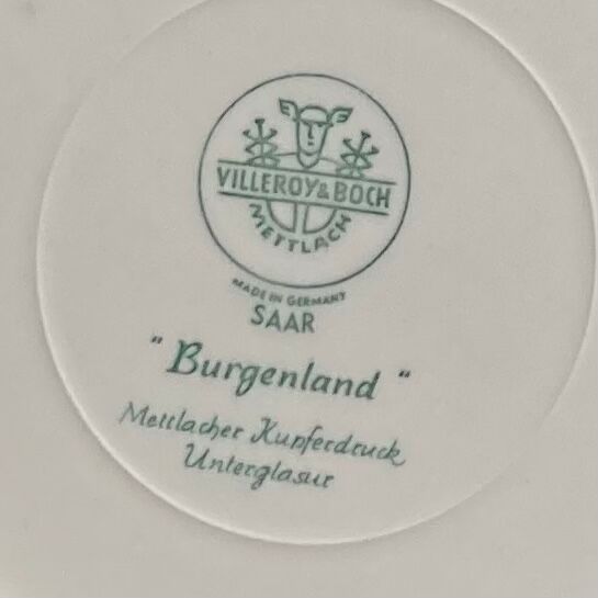 3 dessert plates Villeroy and Boch Burgenland blue