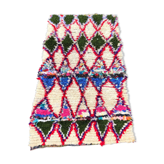 Azilal wool and handmade cotton rug 100x190 cm