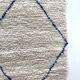 Moroccan Berber carpet Beni Ouarain with majorelle blue diamonds 2,44x1.49m