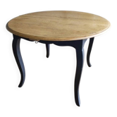 Table  ronde extensible ancienne avec rallonge style louis xv