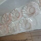 Set of 9 pink Vereco cups