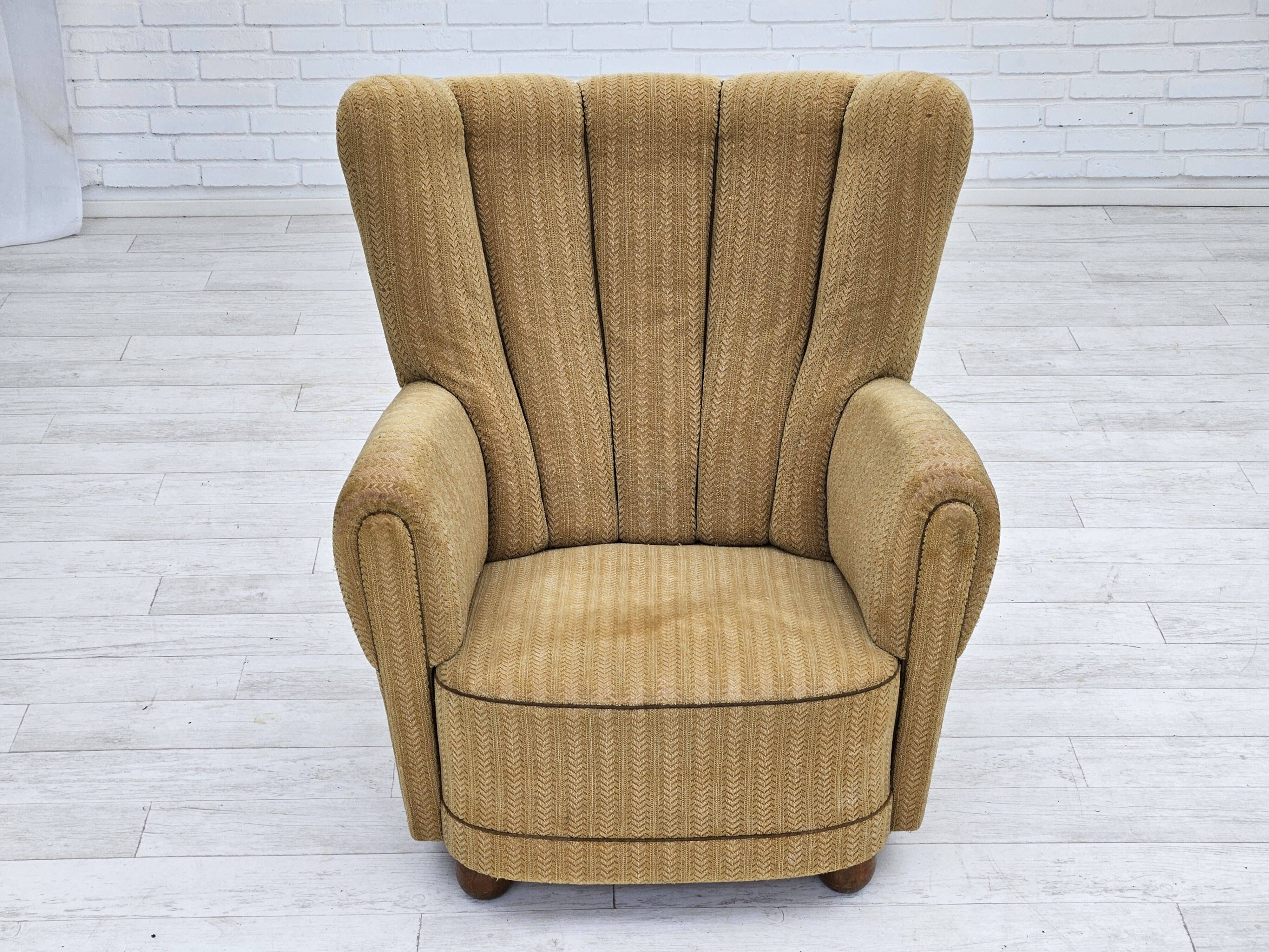 1960s, Danish relax chair, original upholstery, good condition.