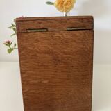 Vintage wooden index card box