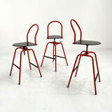 Adjustable and Swivel Bar Stool Il Bottone by Paolo Parigi for Heron Parigi, 1980