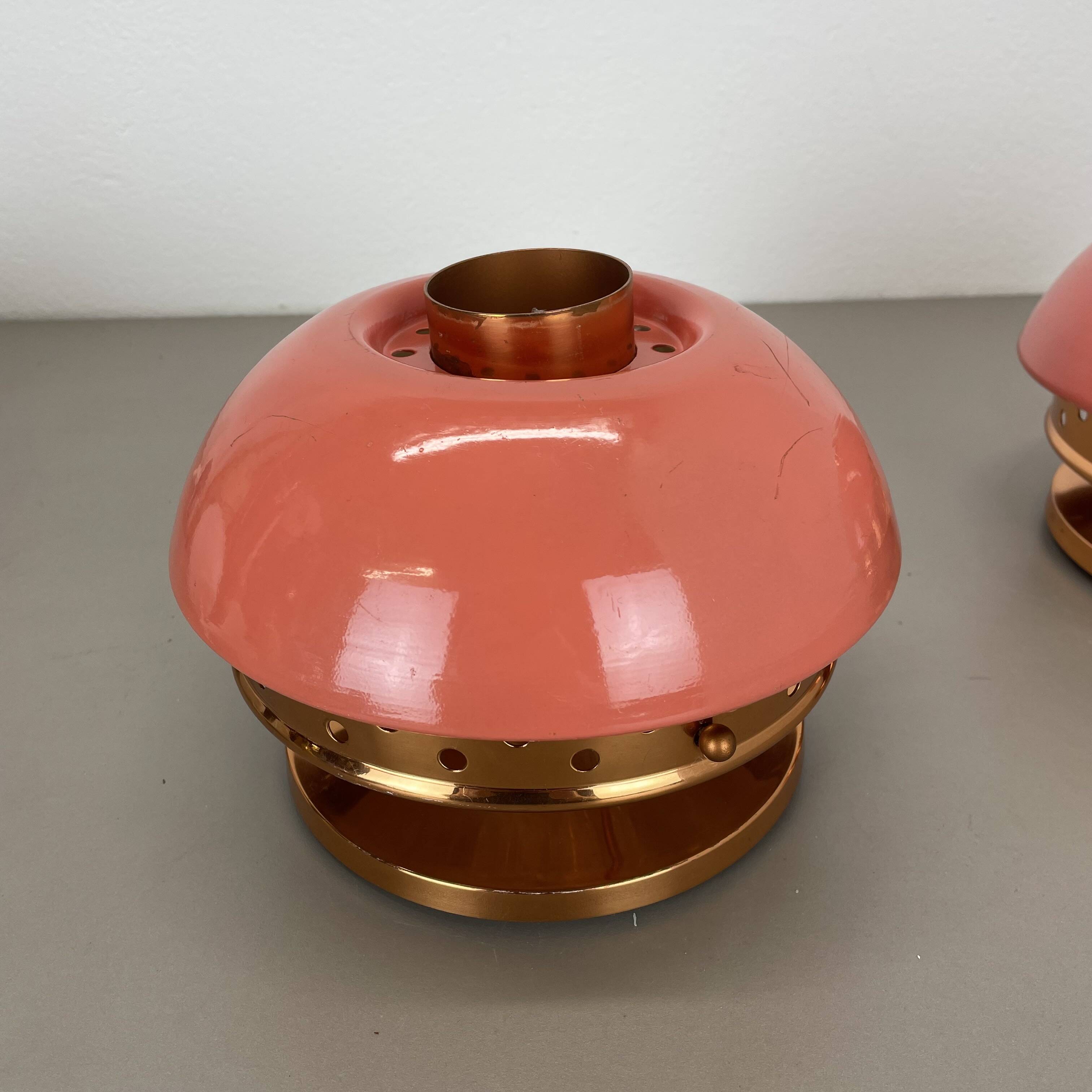 set of 2 unique PINK spot STILNOVO Style Ceiling Light Flushmount, Italy