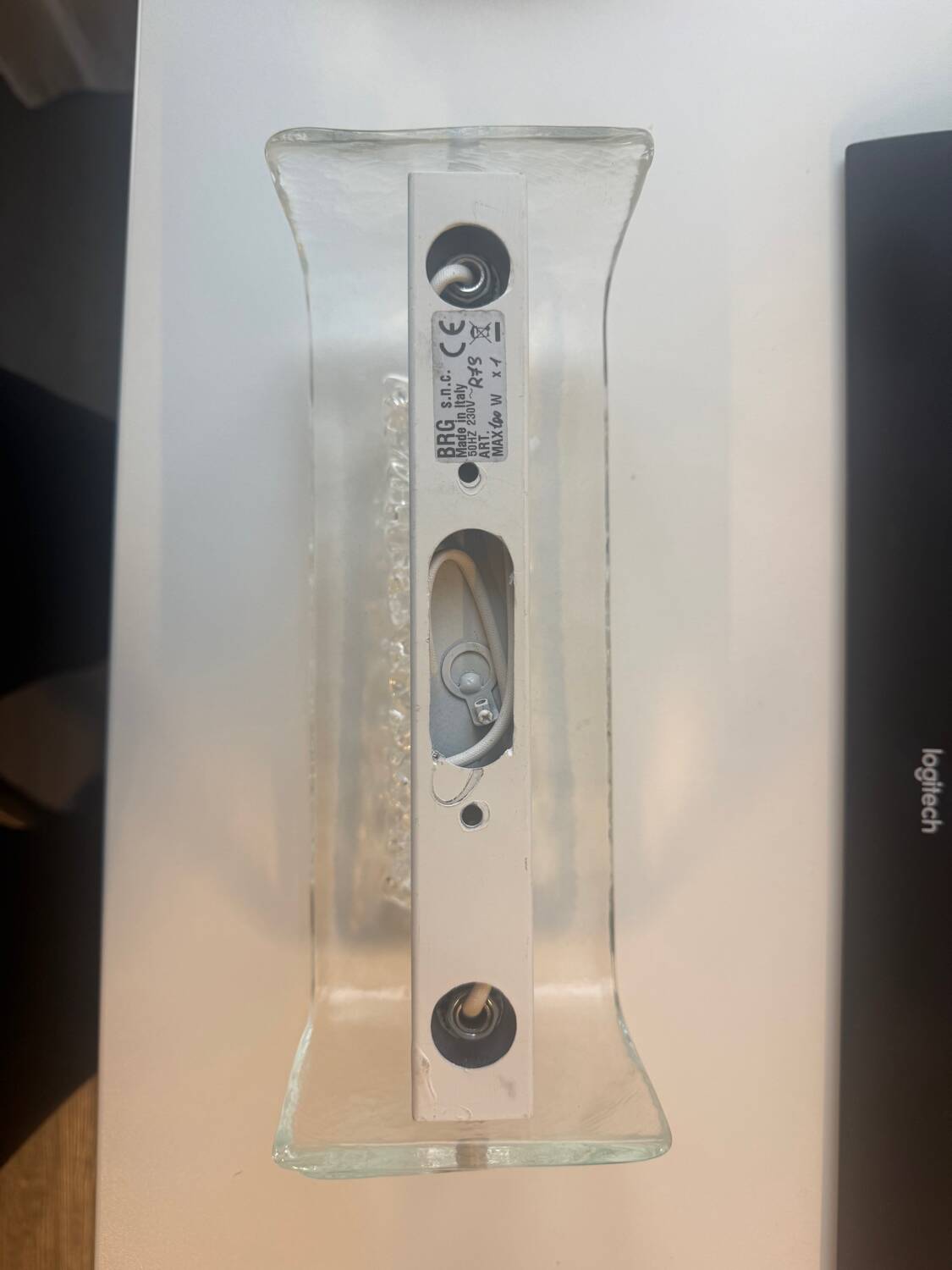 Applique italienne en verre de BRG