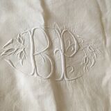 Old white linen sheet B P.