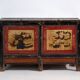 Buffet ancien en pin laqué à motifs peints de lotus – Chine, vers 1920