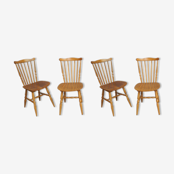 Lot de 4 chaises bistrot Baumann Tacoma des années 60