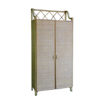 Vintage rattan cabinet