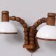 Steinhauer set Oak wood Wall lamps 1970s