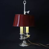 Lampe Bouillotte en bronze argenté XIXème