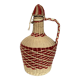 Dame jeanne bonbonne en plastique blanche et rouge dimension : hauteur -25 cm-