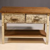 Table de cuisine industrielle en fer des années 1950, Tchécoslovaquie