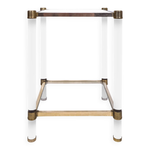 Table d'appoint en métal - plexiglas