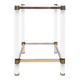 Italian style metal and plexiglass side table circa 1980