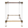 Italian style metal and plexiglass side table circa 1980