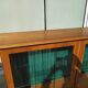 Small high sideboard - sideboard - wood - glass - vintage