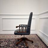 Classic English Chesterfield Office Chair Black