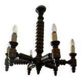 Lustre bois ancien