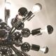 Chandelier Sputnik étonnant des années 1970 par Goffredo Reggiani en chrome. Fabriqué i